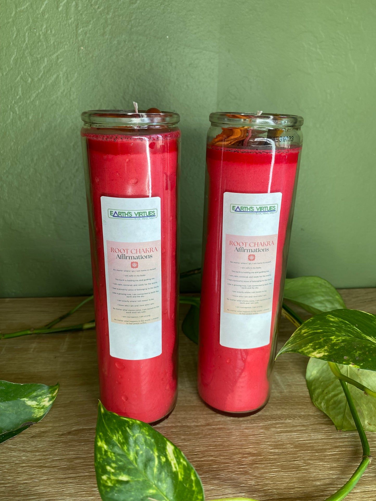 Root Chakra Affirmation Manifestation Candle