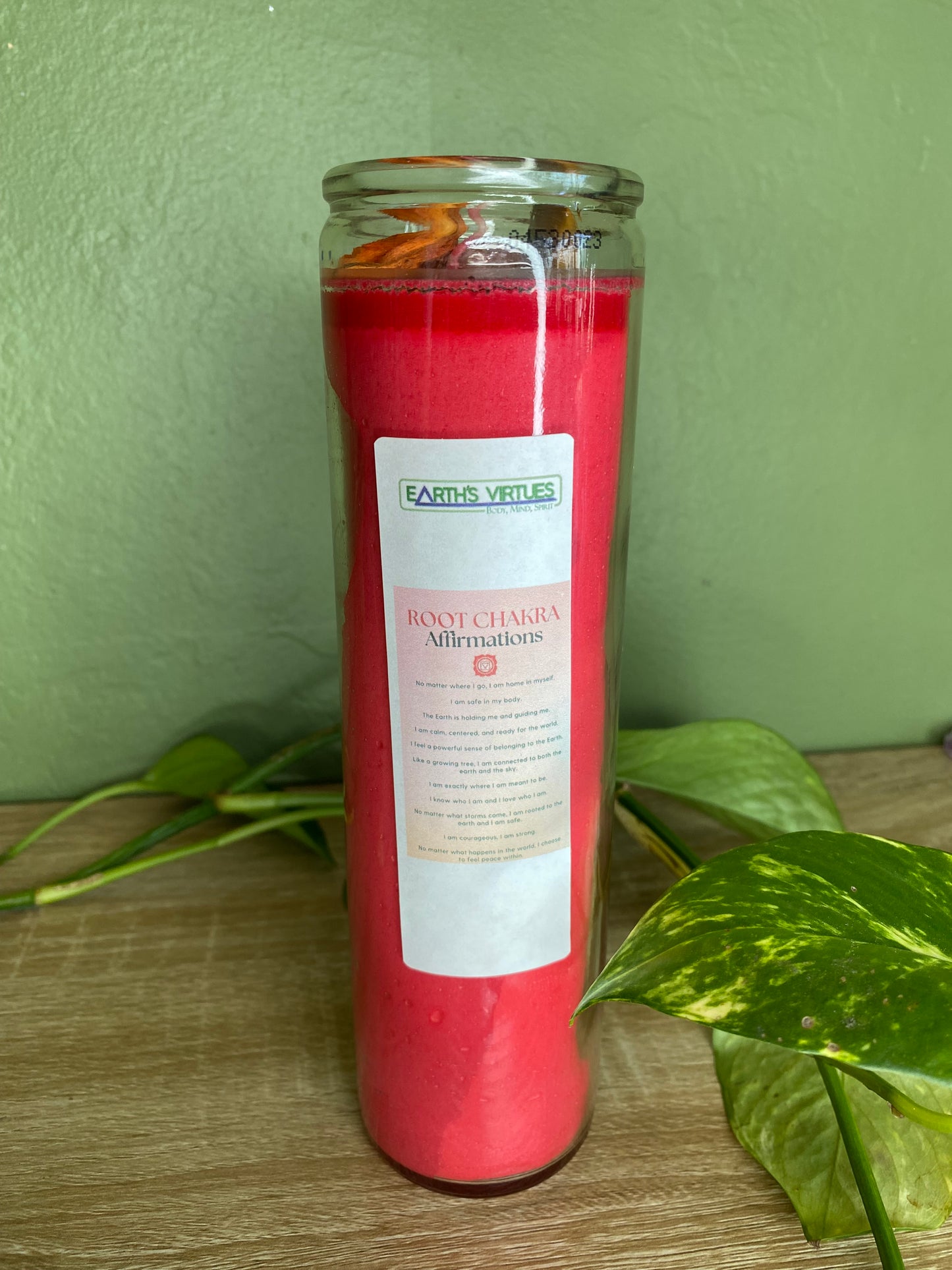 Root Chakra Affirmation Manifestation Candle
