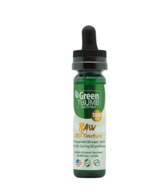 Greenthumb Naturals 1000mg Raw Hemp CBD Tincture